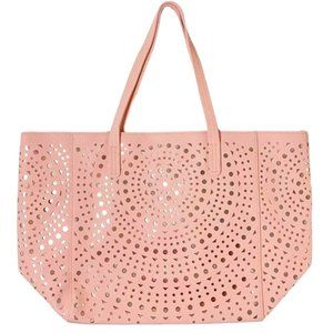 NWOT Blush Metallic Tote Bag